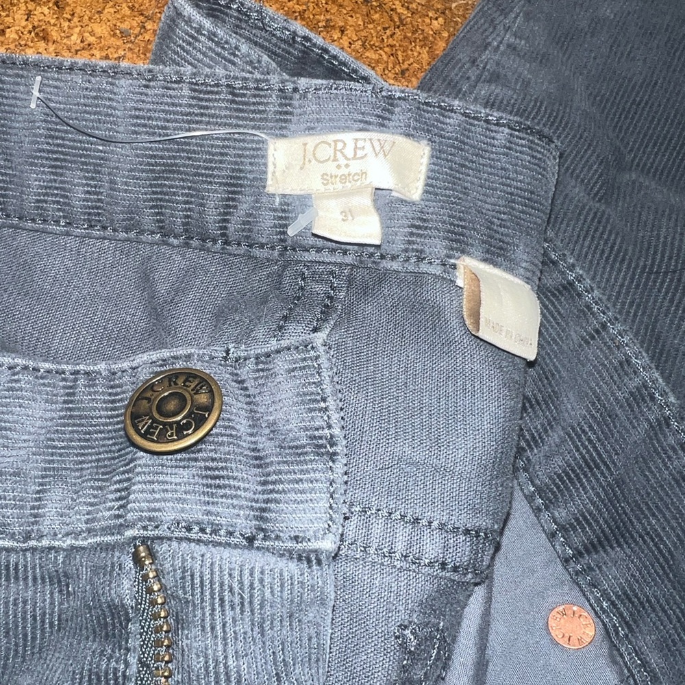 J. Crew Slate Blue Corduroy Trousers